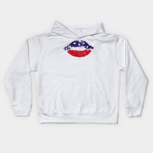 4TH OF JULY LIPS Kids Hoodie